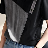 Minimalist Color-blocked T-shirt