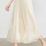 Casual Draped Ice Silk Wide-leg Pants
