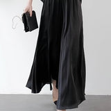 Casual Draped Ice Silk Wide-leg Pants