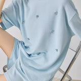 Blue Grape Beaded Casual Sports Set