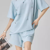 Blue Grape Beaded Casual Sports Set