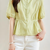 Waist-cinched Embroidered Chic Shirt