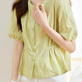 Waist-cinched Embroidered Chic Shirt