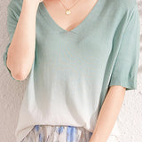 Simple Gradient Knit Top