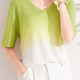 Simple Gradient Knit Top