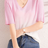 Simple Gradient Knit Top