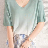 Simple Gradient Knit Top