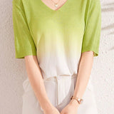 Simple Gradient Knit Top