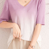 Simple Gradient Knit Top