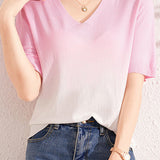 Simple Gradient Knit Top