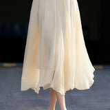 Ruffled Edge Irregular Chiffon Skirt