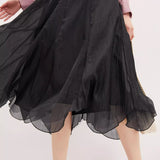 Ruffled Edge Irregular Chiffon Skirt
