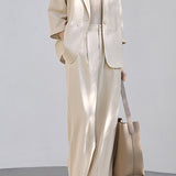Linen-look Suit Two-piece Set