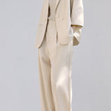 Linen-look Suit Two-piece Set