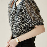 Artistic Peter Pan Collar Printed Shirt
