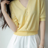 Elegant Pearl Beaded Knit Top