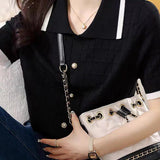 Plaid Jacquard Knit Top