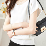 French Minimalist Elegant Shoulder Short Sleeve