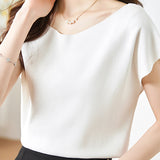 French Minimalist Elegant Shoulder Short Sleeve