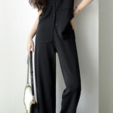 Draped Knit Two-Piece Set