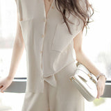 Draped Knit Two-Piece Set