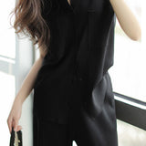 Draped Knit Two-Piece Set
