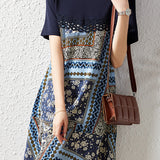 Elegant Printed Long Skirt