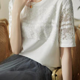 Lace Spliced T-Shirt