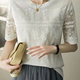 Lace Spliced T-Shirt