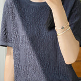 Three-Dimensional Jacquard Ice Silk Knit Top