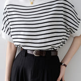 Fashion Striped Knit Top