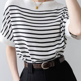 Fashion Striped Knit Top
