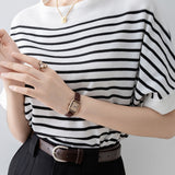 Fashion Striped Knit Top