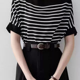 Fashion Striped Knit Top