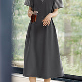 Commuter Simple Casual Sweatshirt Dress