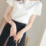 Simple Off-Shoulder Fitted Short Sleeve