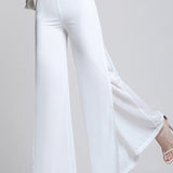 Chiffon Wide-Leg Pants