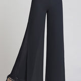 Chiffon Wide-Leg Pants