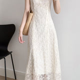 French Lace Spaghetti Strap Dress