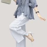 Ruffle Top and Wide Leg Pants Two-Piece Set
