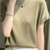 Off-the-Shoulder Shiny Knit Top