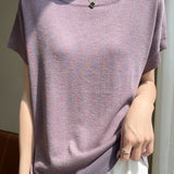 Off-the-Shoulder Shiny Knit Top