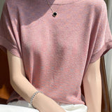 Off-the-Shoulder Shiny Knit Top
