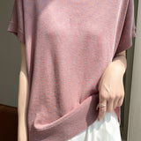 Off-the-Shoulder Shiny Knit Top