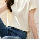 Peter Pan Collar Elegant Polo Shirt