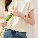 Peter Pan Collar Elegant Polo Shirt