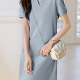 Casual Polo Collar Dress