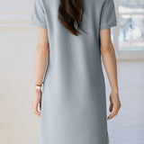 Casual Polo Collar Dress