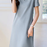 Casual Polo Collar Dress