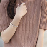 Ice Silk Half High Neck Knit Top